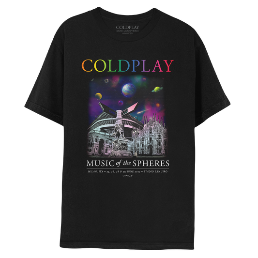 MILAN JUNE 2023 MUSIC OF THE SPHERES Limited Edition TOUR TEE