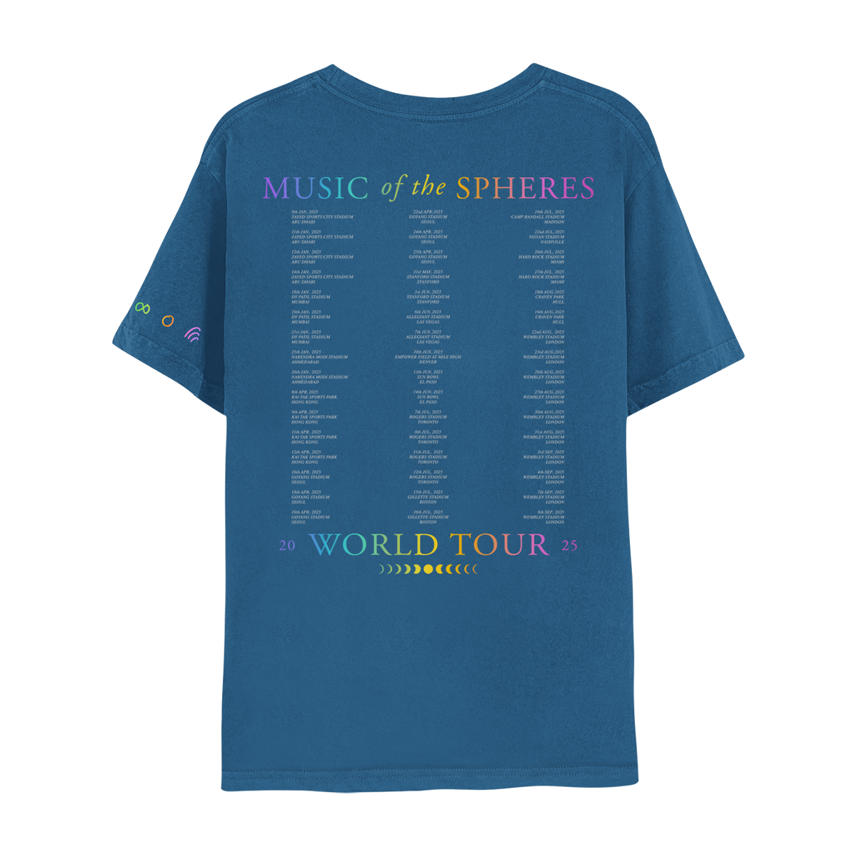 2025 MUSIC OF THE SPHERES WORLD TOUR HEART LOGO TEE