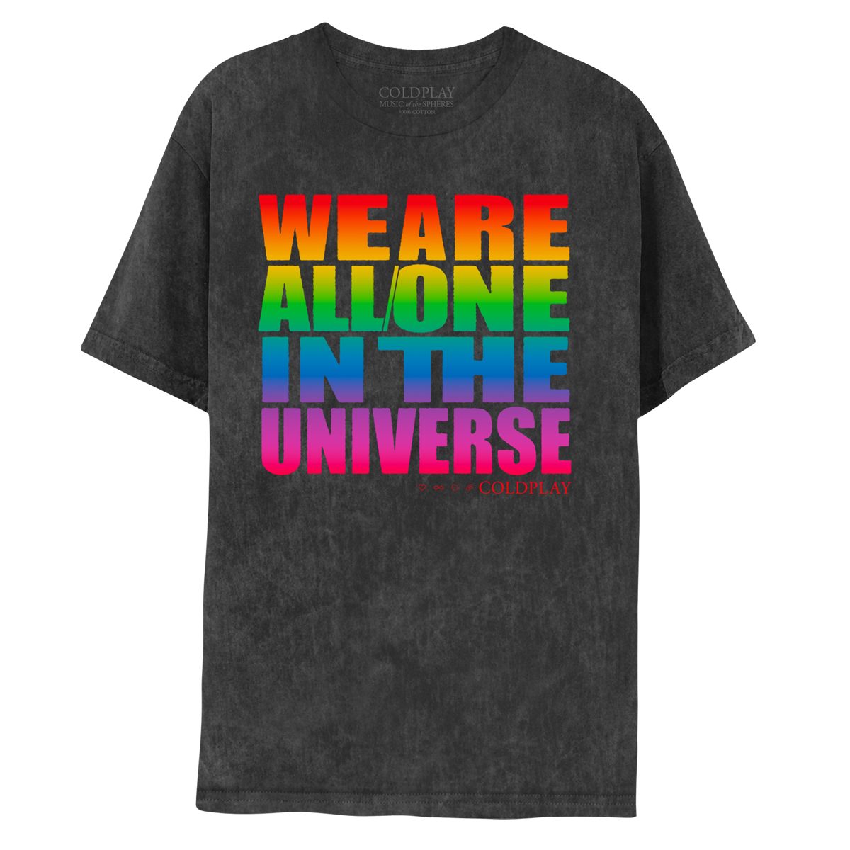 2023 WE ARE ALL/ONE IN THE UNIVERSE MUSIC OF THE SPHERES WORLD TOUR TEE